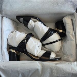 BNIB Jimmy Choo Black and Gold Sandals